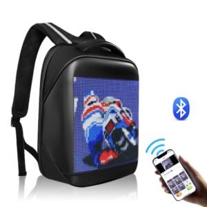 Sac à Dos Intelligent LED Programmable et Étanche avec Écran Couleur RGB